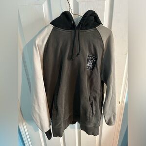 Teddy Fresh Men's Two-Tone Hooded Sweater - Charcoal & Cream